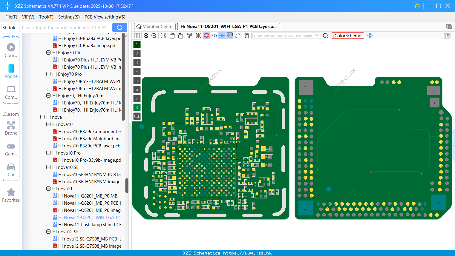 Huawei Hi Nova11-Q8201_WIFI_LGA_P1 PCB Layer